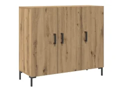 Aparador de madera de ingeniería roble artisian 90x34x80 cm