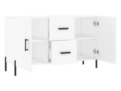 Aparador de madera de ingeniería blanco 100x36x60 cm