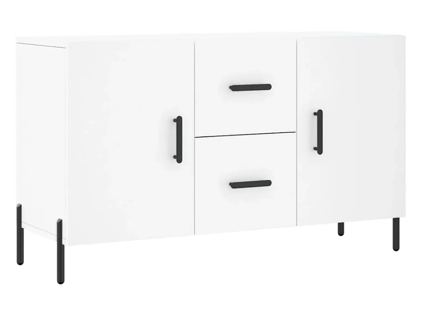 Aparador de madera de ingeniería blanco 100x36x60 cm