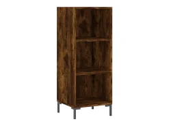 Aparador de madera de ingeniería roble ahumado 34,5x32,5x90 cm