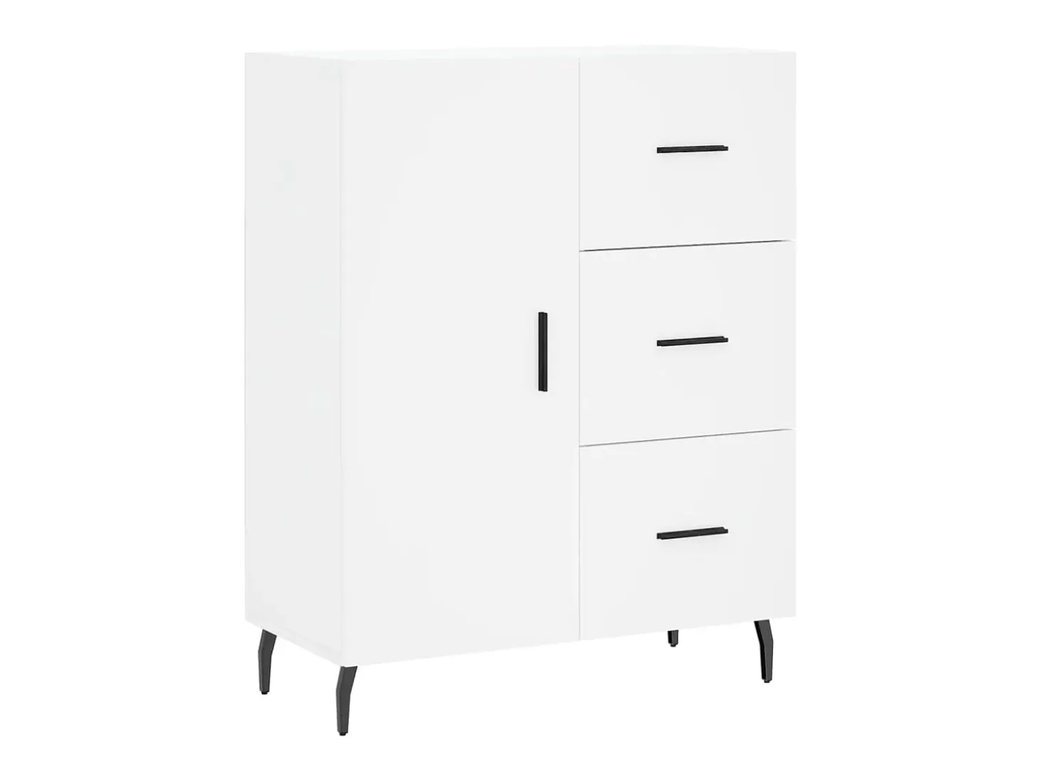 Aparador de madera de ingeniería blanco 69,5x34x90 cm ES18538