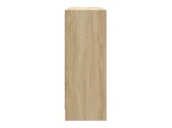 Aparador de madera de ingeniería color roble Sonoma 91x28x75 cm