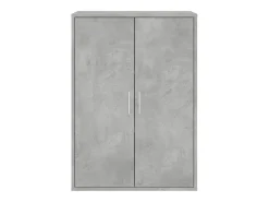 Aparador de madera de ingeniería gris hormigón 60x31x84 cm
