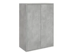 Aparador de madera de ingeniería gris hormigón 60x31x84 cm