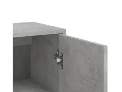 Aparador de madera de ingeniería gris hormigón 60x31x84 cm