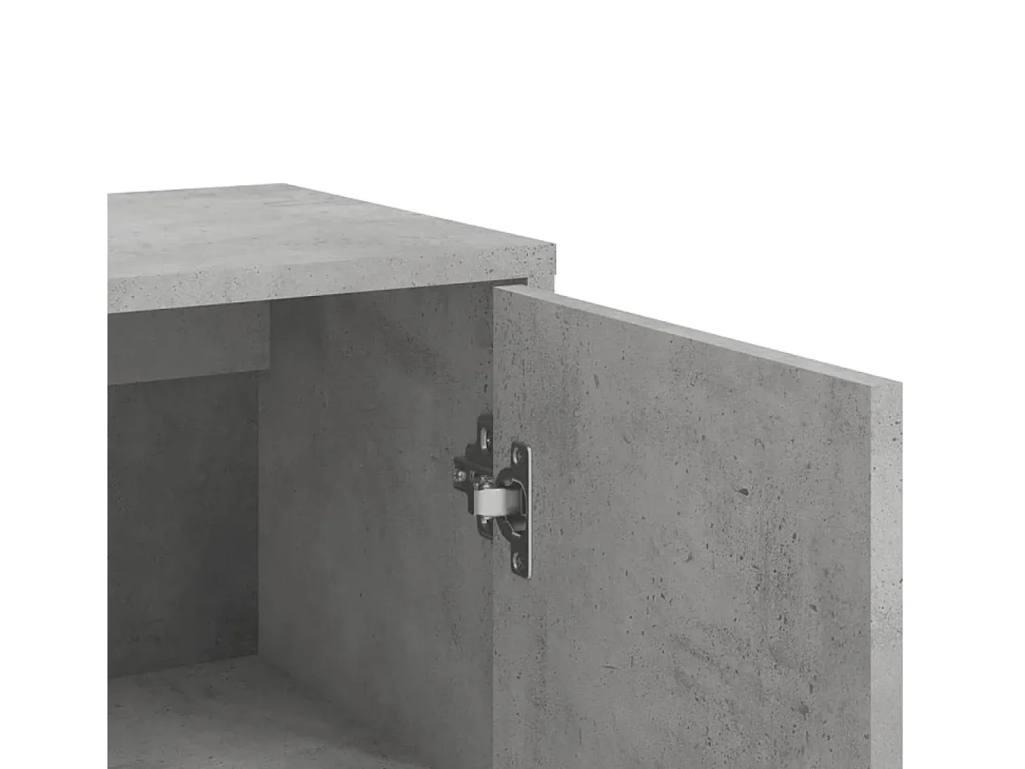 Aparador de madera de ingeniería gris hormigón 60x31x84 cm
