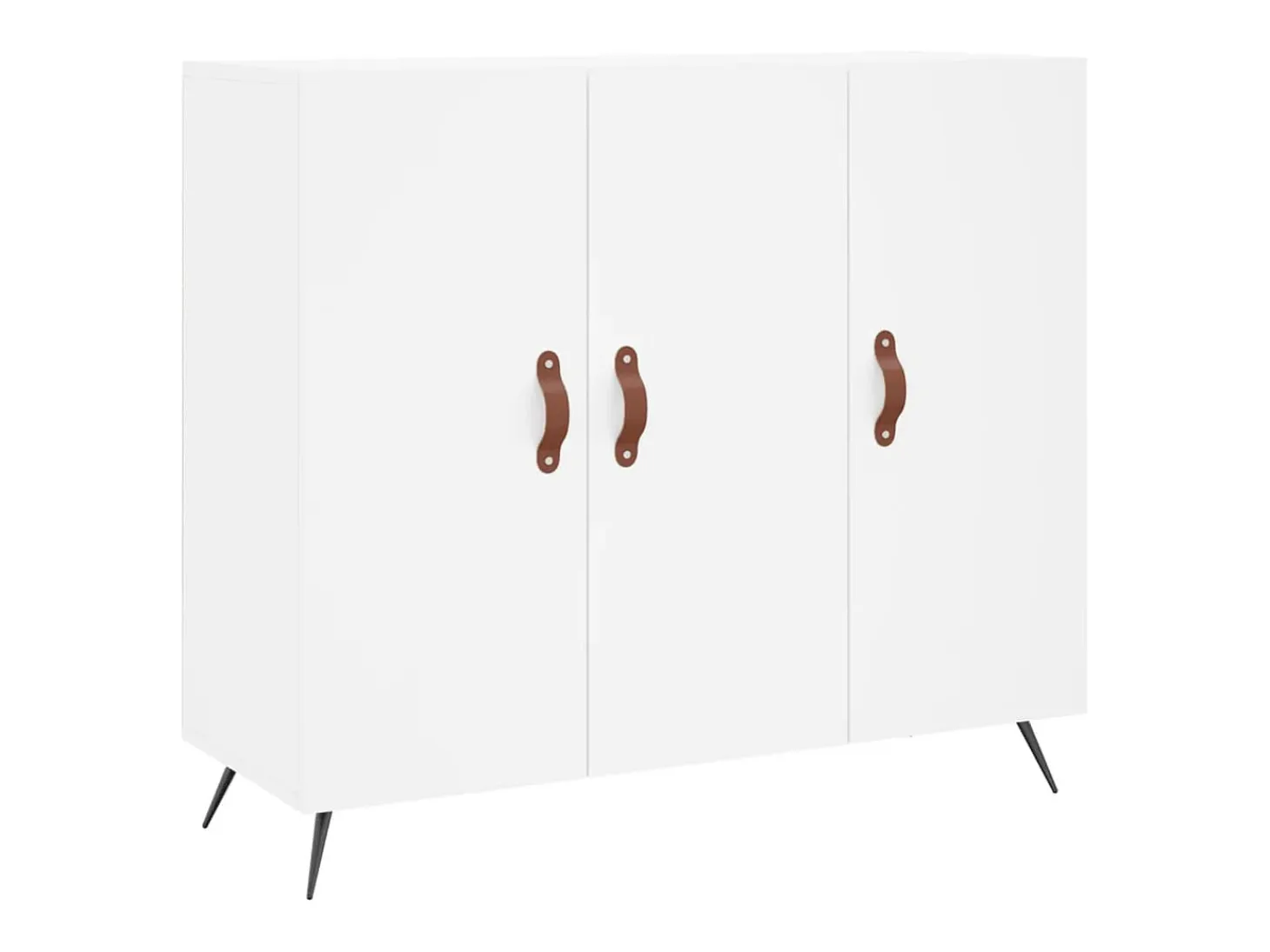 Aparador de madera de ingeniería blanco 90x34x80 cm