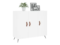 Aparador de madera de ingeniería blanco 90x34x80 cm