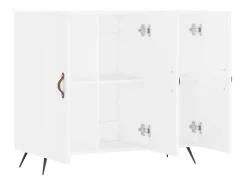 Aparador de madera de ingeniería blanco 90x34x80 cm