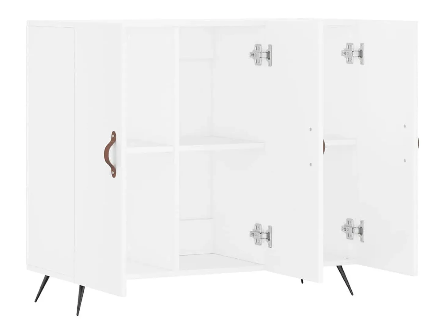 Aparador de madera de ingeniería blanco 90x34x80 cm