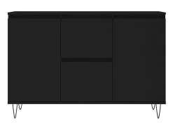 Aparador de madera de ingeniería negro 104x35x70 cm ES947268