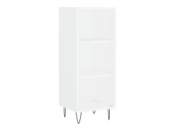 Aparador de madera de ingeniería blanco 34,5x32,5x90 cm ES59598
