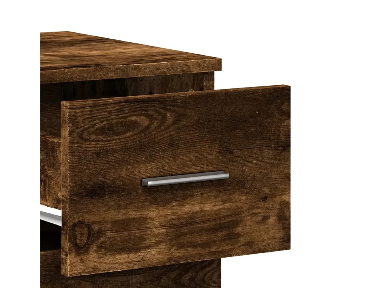 Aparador de madera de ingeniería roble ahumado 59x39x80 cm