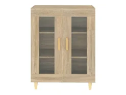 Aparador de madera de ingeniería roble Sonoma 69,5x34x90 cm