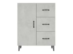 Aparador de madera de ingeniería gris hormigón 69,5x34x90 cm ES31857