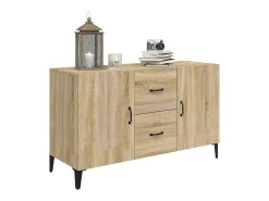 Aparador de madera de ingeniería roble Sonoma 100x36x60 cm ES98554