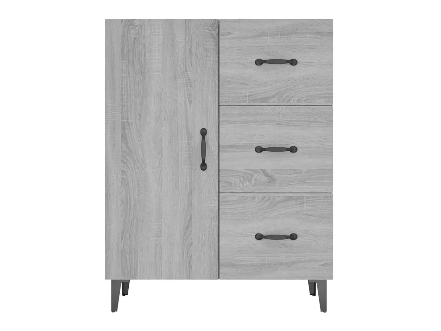 Aparador de madera de ingeniería gris Sonoma 69,5x34x90 cm ES90291