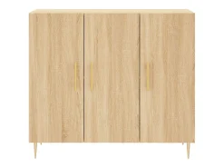 Aparador de madera de ingeniería roble Sonoma 90x34x80 cm