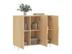 Aparador de madera de ingeniería roble Sonoma 90x34x80 cm