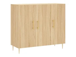 Aparador de madera de ingeniería roble Sonoma 90x34x80 cm