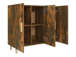 Aparador de madera de ingeniería roble ahumado 90x34x80 cm