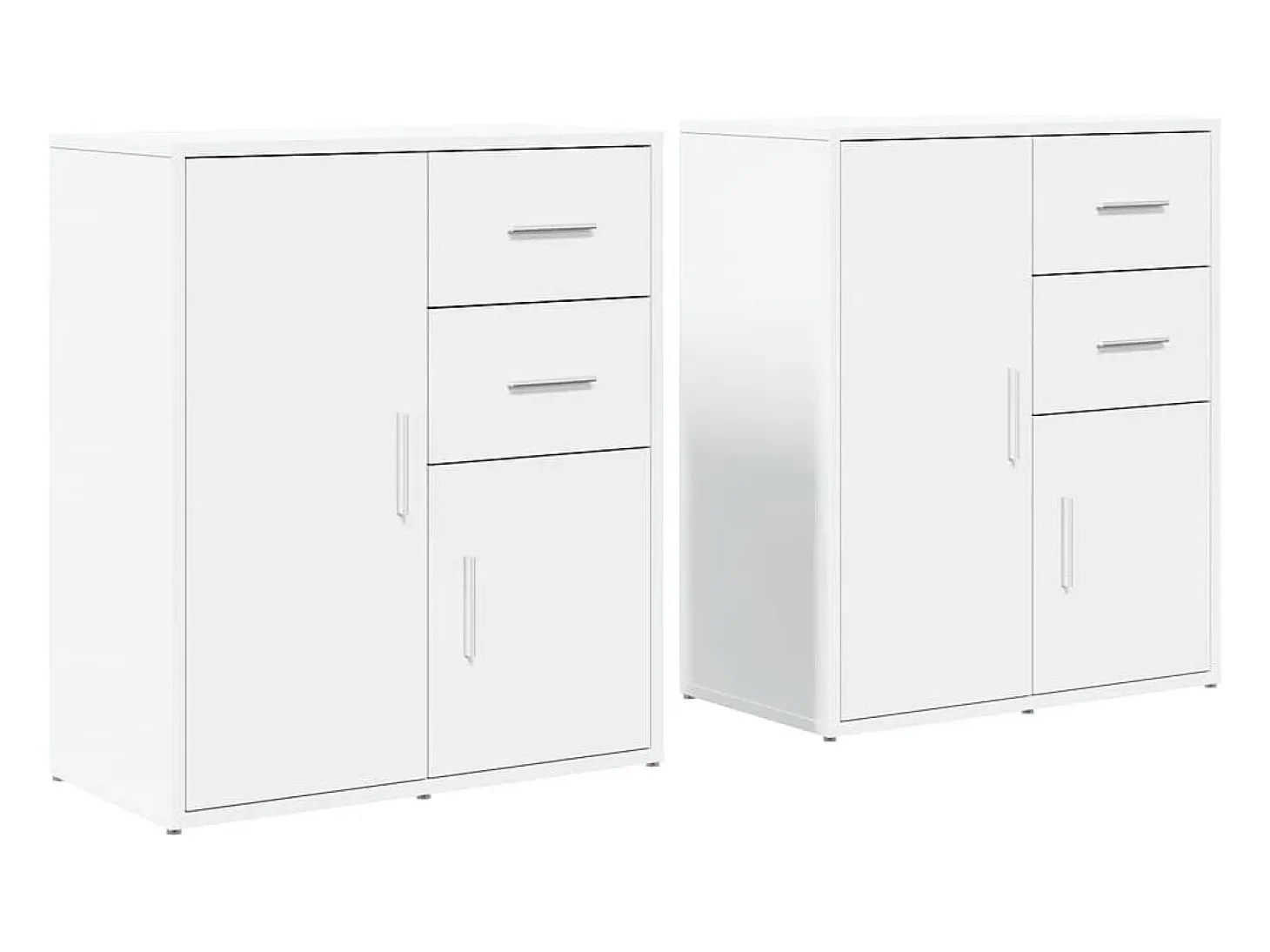 Aparador de madera de ingeniería 2 uds blanco 60x31x70 cm ES646428