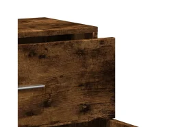Aparador de madera de ingeniería roble ahumado 60x31x70 cm