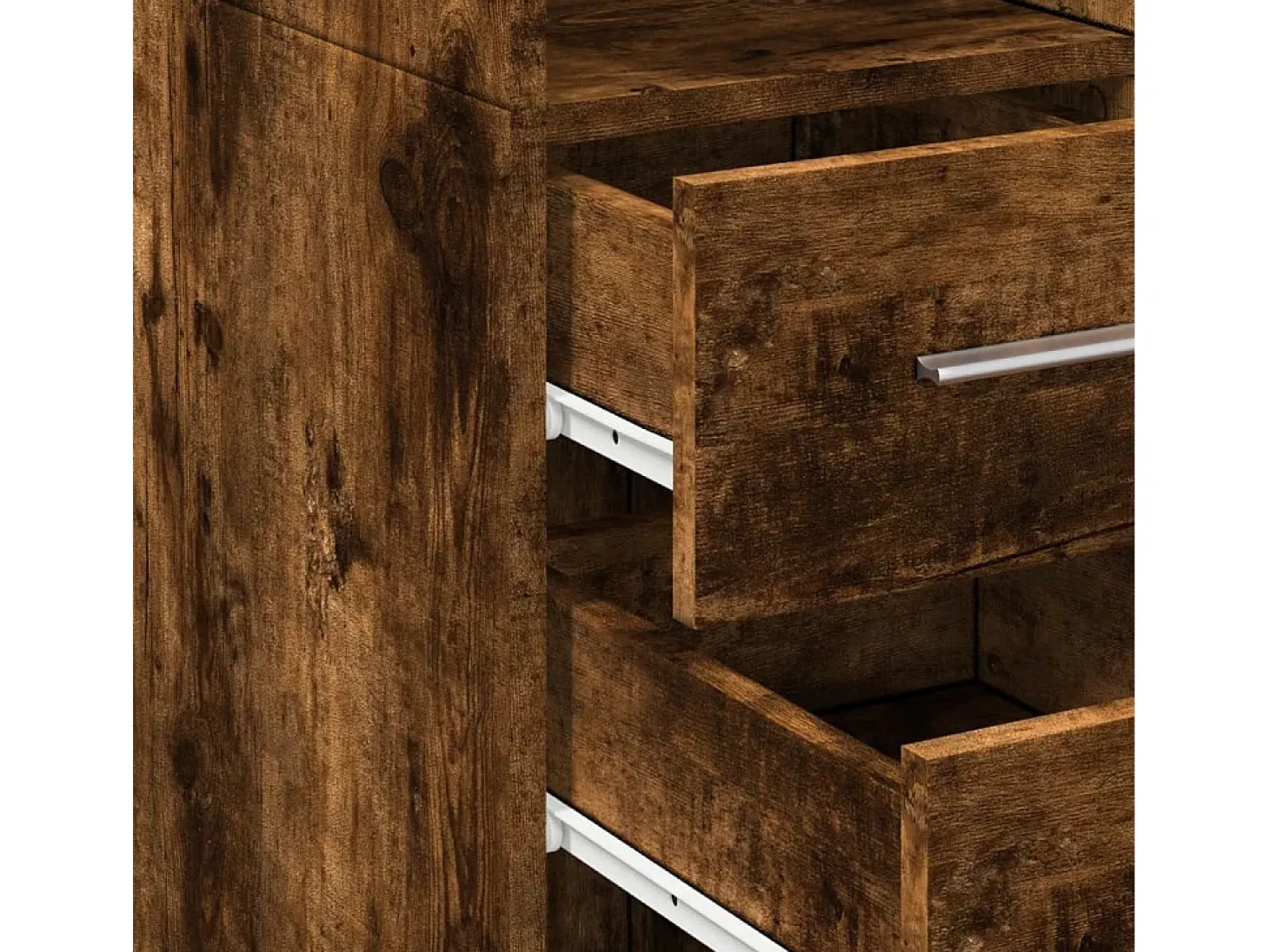 Aparador de madera de ingeniería roble ahumado 30x42,5x185 cm