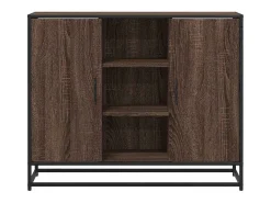 Aparador de madera de ingeniería marrón roble 92x35x76 cm
