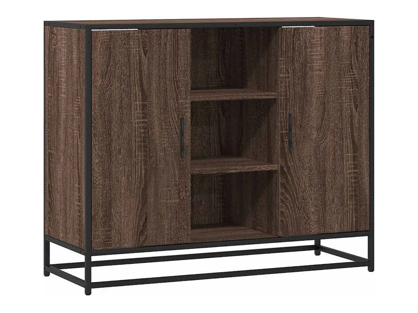 Aparador de madera de ingeniería marrón roble 92x35x76 cm