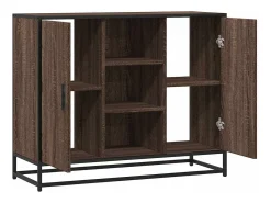 Aparador de madera de ingeniería marrón roble 92x35x76 cm