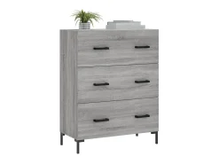 Aparador de madera de ingeniería gris Sonoma 69,5x34x90 cm ES63954