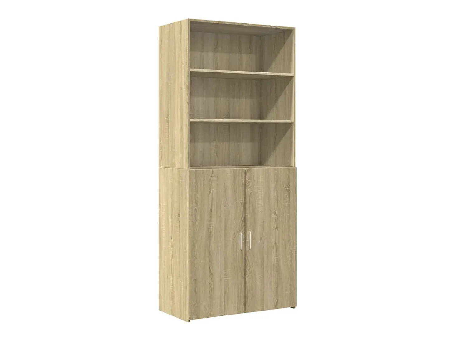 Aparador de madera de ingeniería roble Sonoma 80x42,5x185 cm