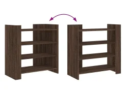 Aparador de madera de ingeniería marrón roble 73,5x35x75 cm