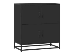 Aparador de madera de ingeniería negro 68x35x76 cm