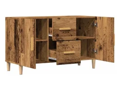 Aparador de madera de ingeniería envejecida 100x36x60 cm