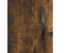 Aparador de madera de ingeniería roble ahumado 90x34x80 cm