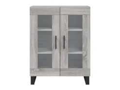Aparador de madera de ingeniería gris Sonoma 69,5x34x90 cm ES27938