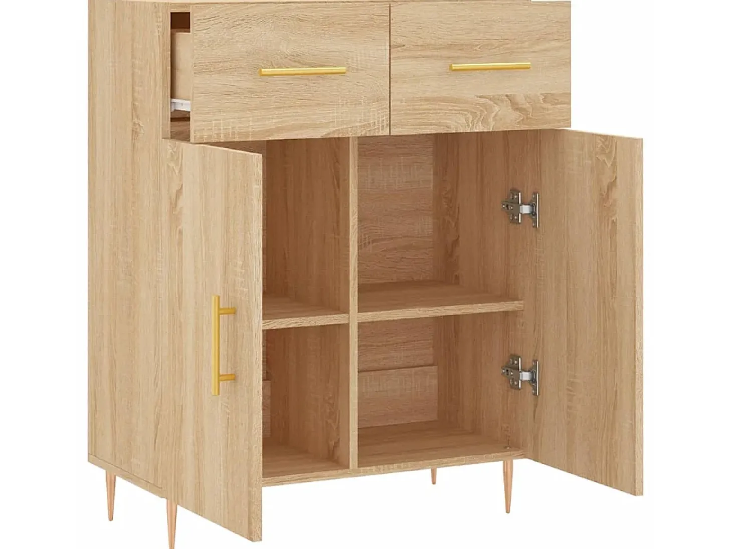 Aparador de madera de ingeniería roble Sonoma 69,5x34x90 cm ES11420