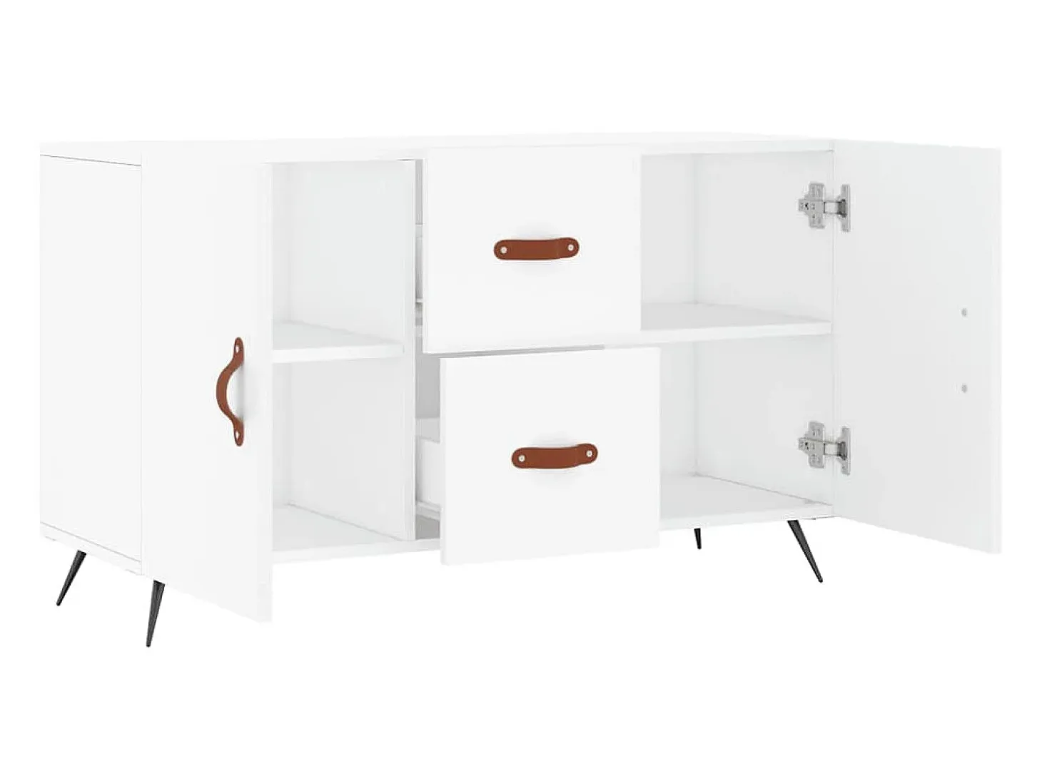 Aparador de madera de ingeniería blanco 100x36x60 cm