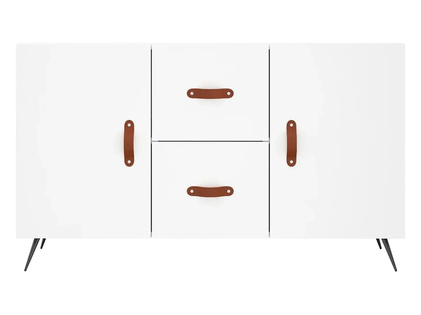 Aparador de madera de ingeniería blanco 100x36x60 cm