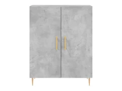 Aparador de madera de ingeniería gris hormigón 69,5x34x90 cm