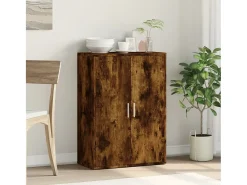 Aparador de madera de ingeniería roble ahumado 60x31x84 cm