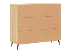 Aparador de madera de ingeniería roble Sonoma 90x34x80 cm
