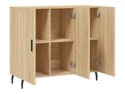 Aparador de madera de ingeniería roble Sonoma 90x34x80 cm