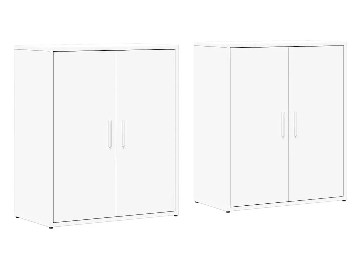 Aparador de madera de ingeniería 2 uds blanco 60x31x70 cm ES430821