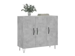 Aparador de madera de ingeniería gris hormigón 90x34x80 cm ES79286