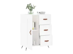 Aparador de madera de ingeniería blanco 69,5x34x90 cm ES37170