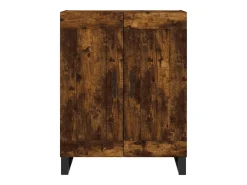 Aparador de madera de ingeniería roble ahumado 69,5x34x90 cm