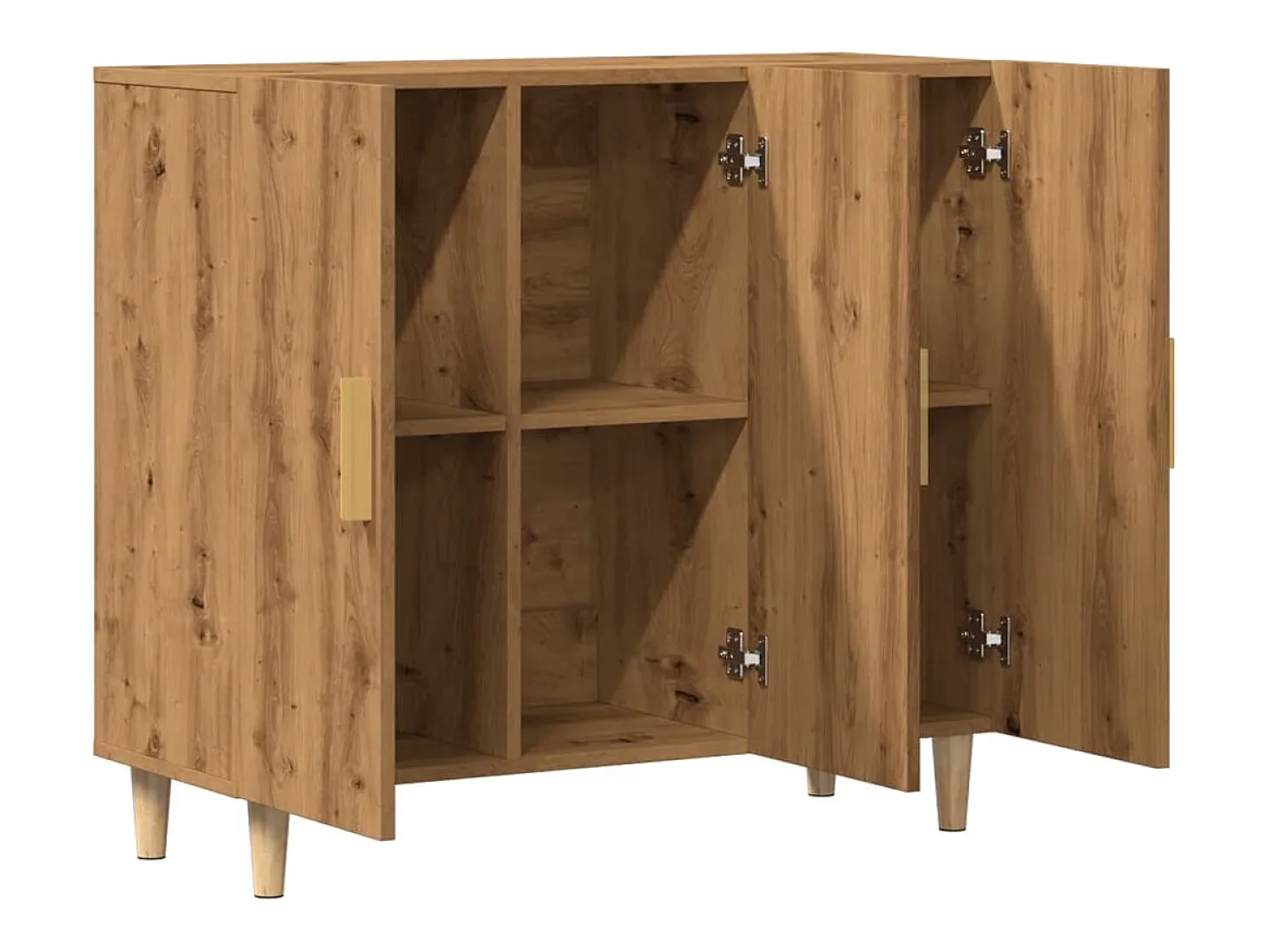 Aparador de madera de ingeniería roble artisan 90x34x80 cm